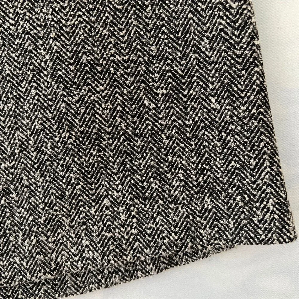 Vintage Wearever Grey & Black Herringbone Knit Mini Skirt